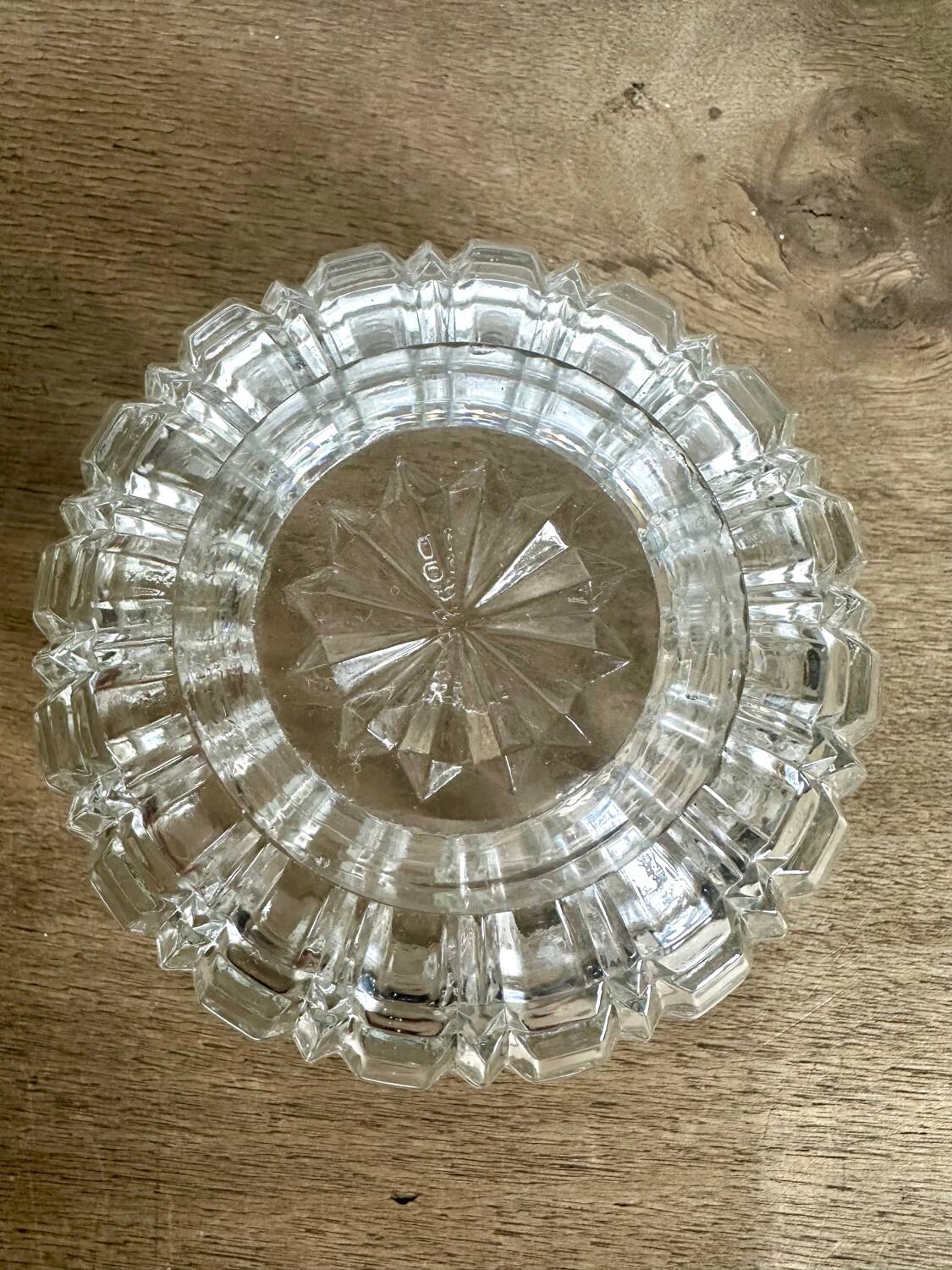 Former Portieux crystal sugar bowl