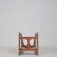 Danish teak & leather magazine holder by Salin Møbler, 1970s