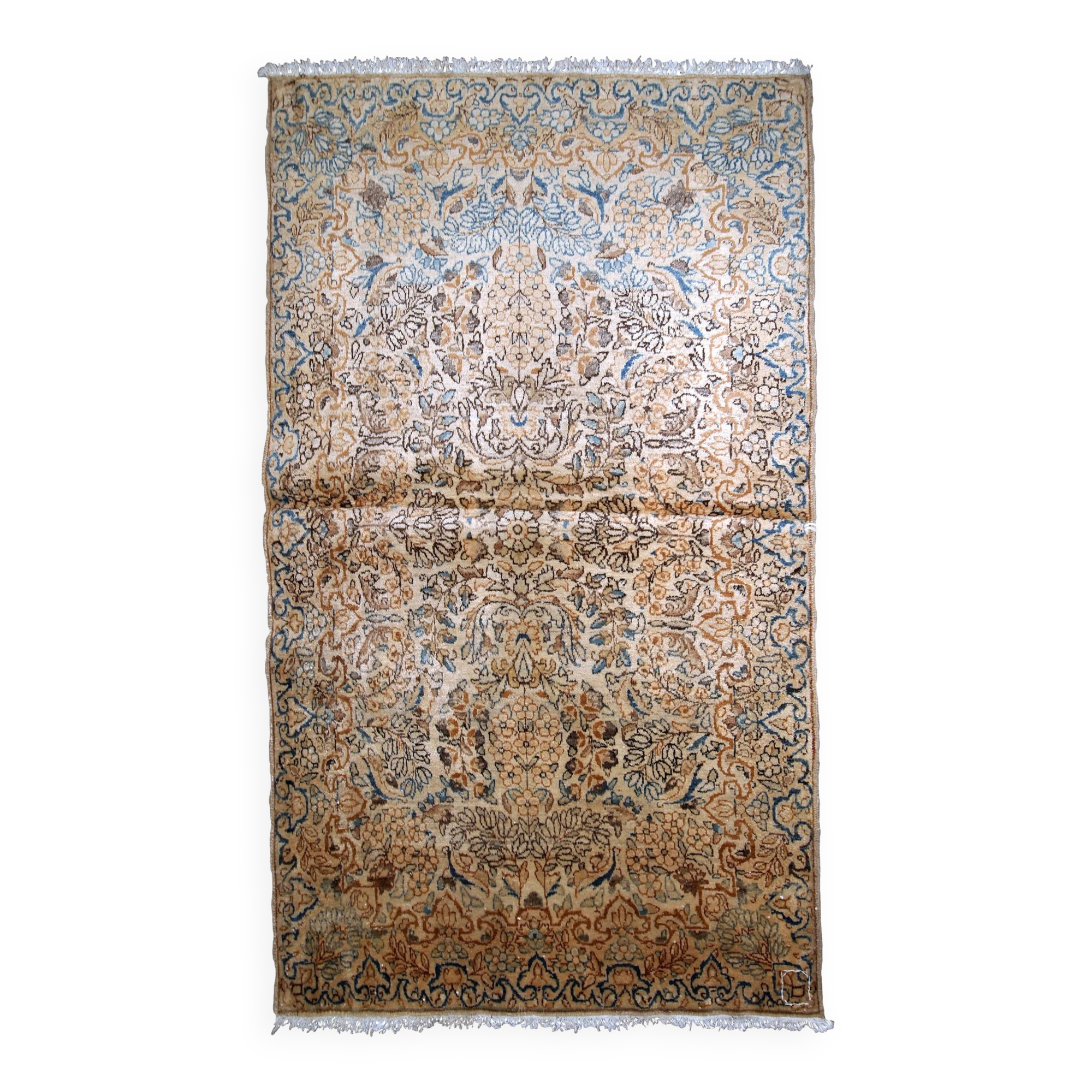 Handmade antique Persian Kerman rug 103cm x 164cm 1920s - 1B746