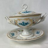 Small tureen with flower and gold motifs