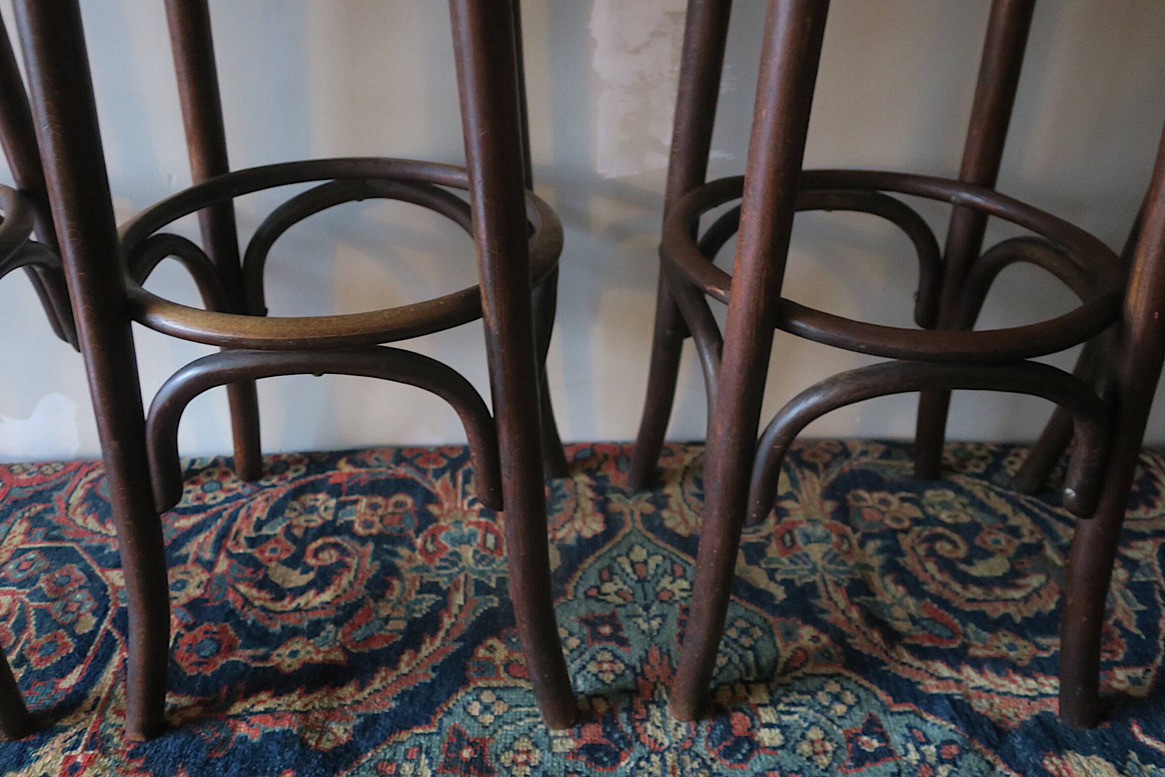 Ensemble de 4 chaises de bar vintage, 1960