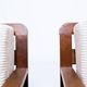 Vintage armchairs set of 2 brutalism off white corduroy