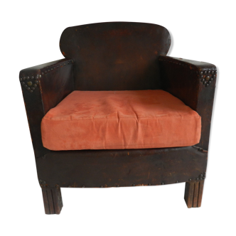 Fauteuil cuir vintage