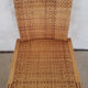 5 wooden and rattan chairs
