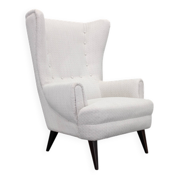 1960s Restored Wingback Chair, Czechoslovakia