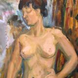 Tableau huile sur toile signé Kazuko Toyokawa