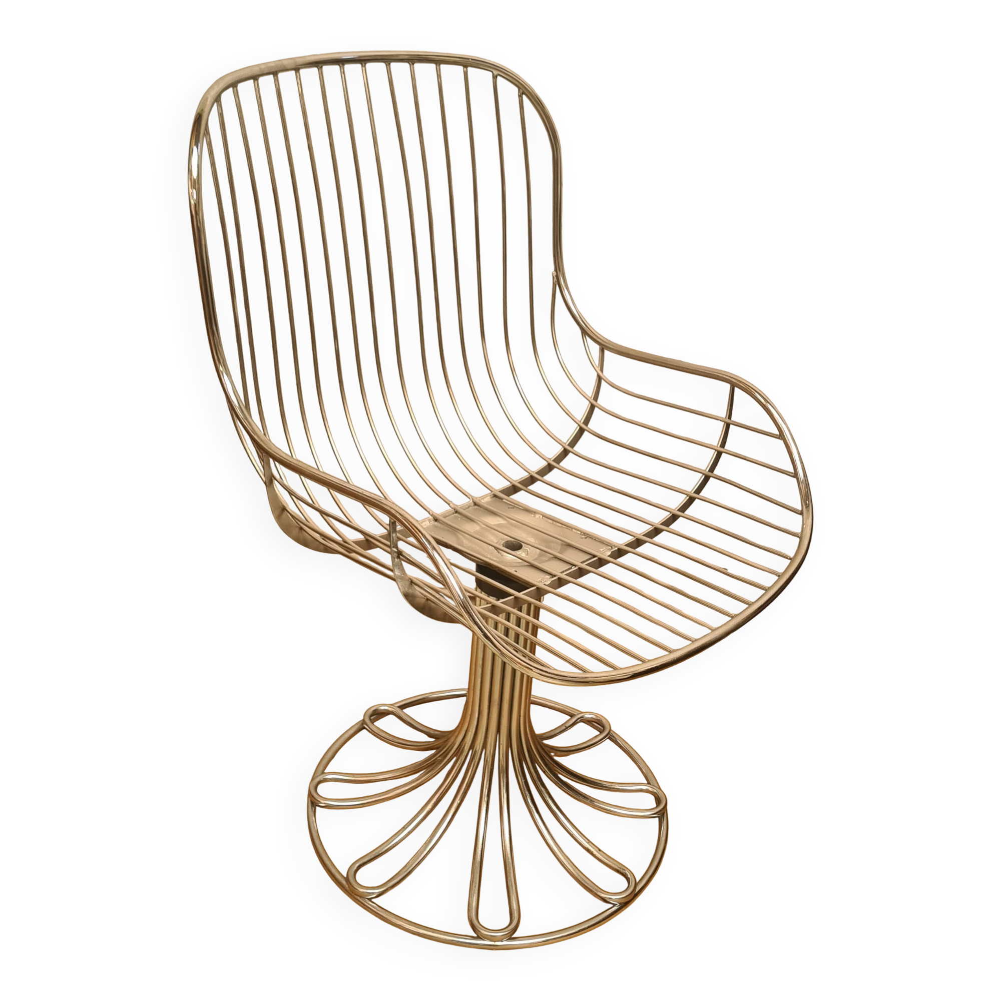 Metal chair by Gastone Rinaldi 1960 cushion piet mondrian very good and