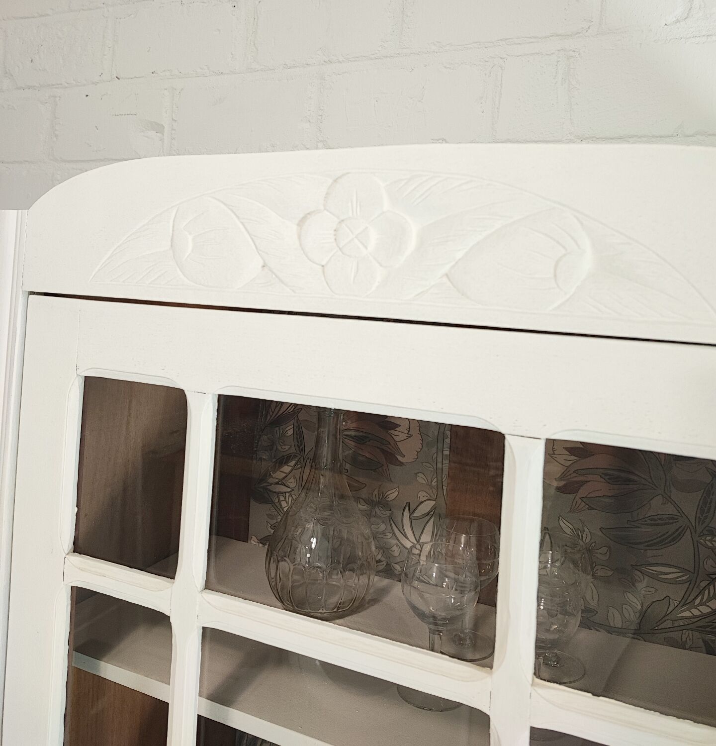 Art Deco glazed hosiery cabinet