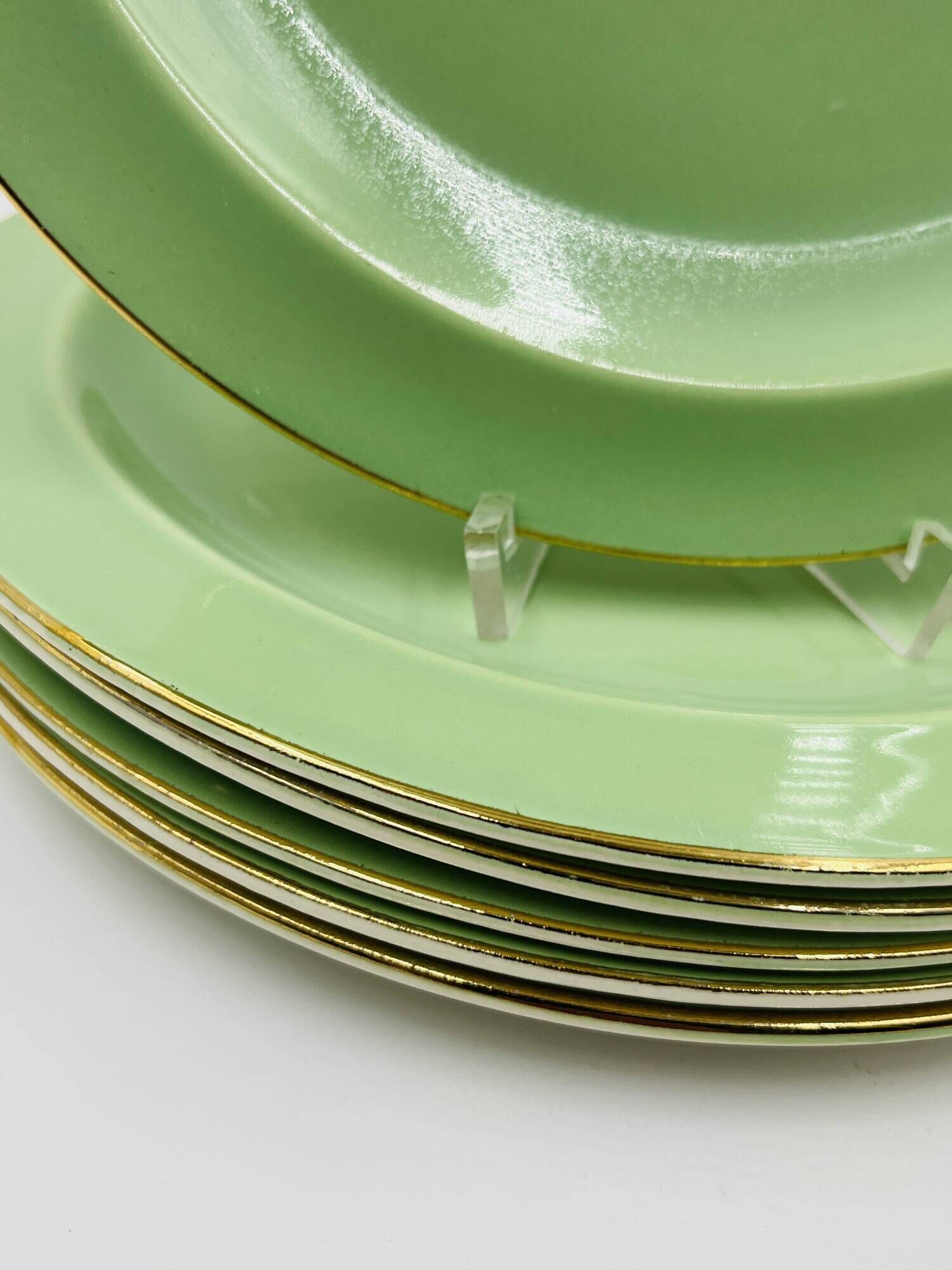 Set of 6 Keralux Boch earthenware plates
