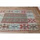 1970s Vintage Turkish Handmade Wool Cotton Pink Kilim Rug 97x158