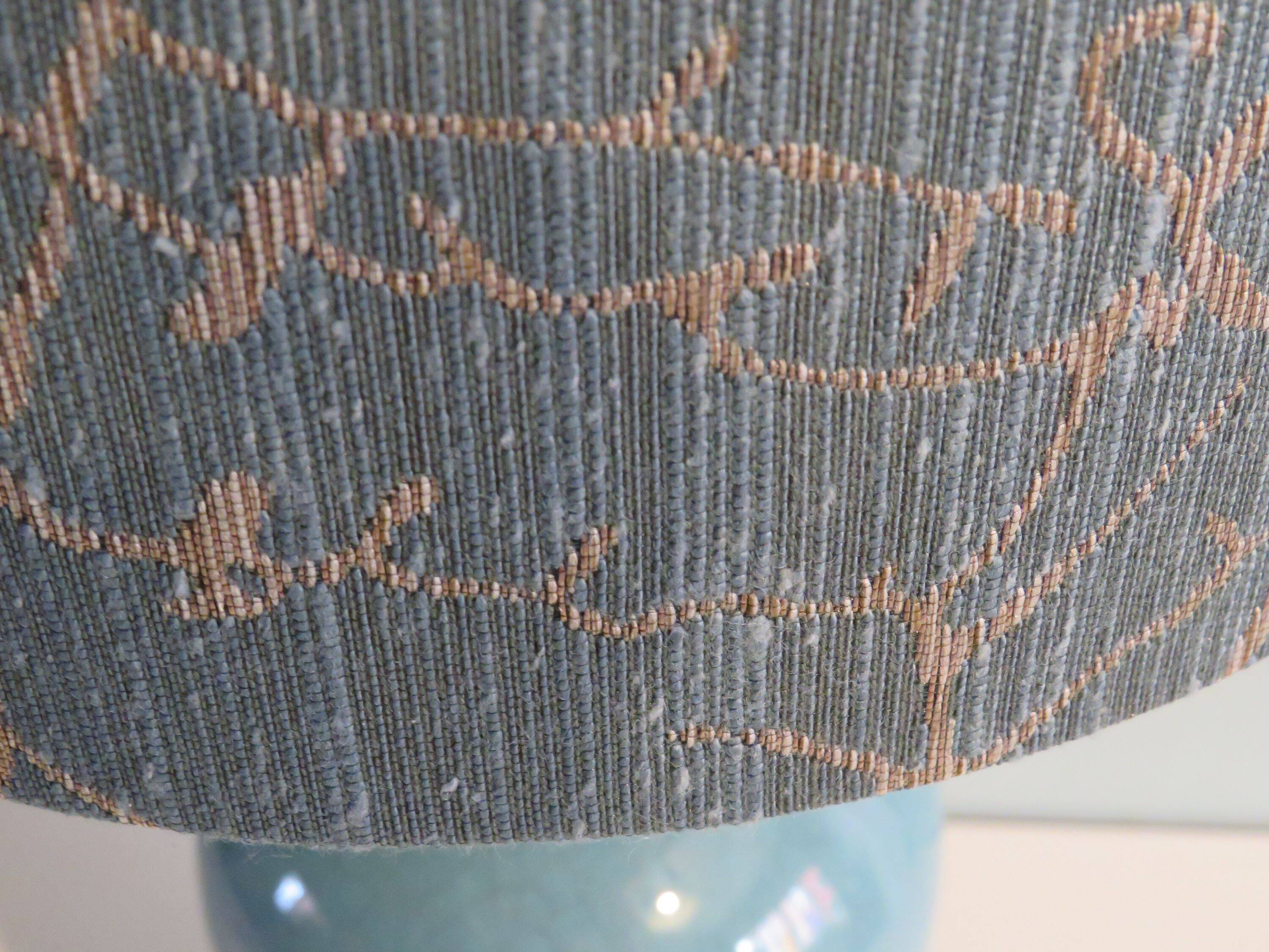 Lampe de table vintage en céramique avec abat-jour sur mesure.