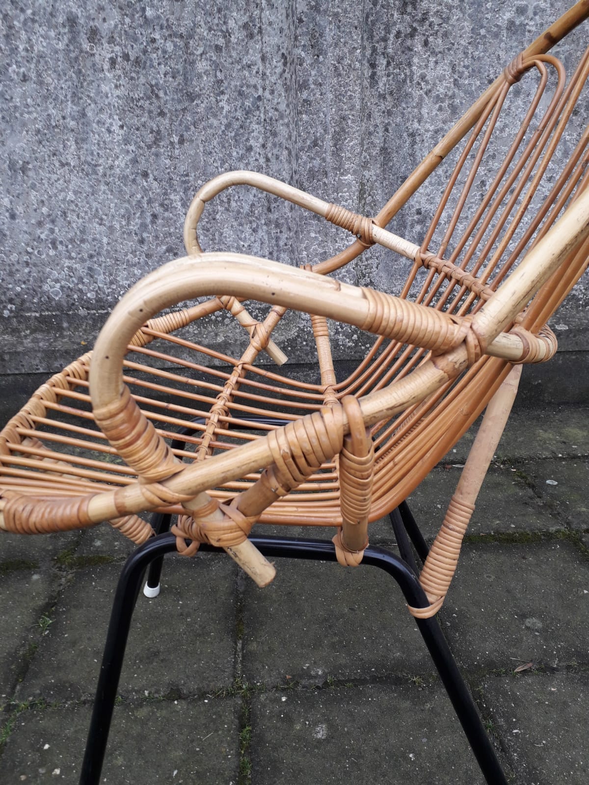 Rattan armchair made by Rohé