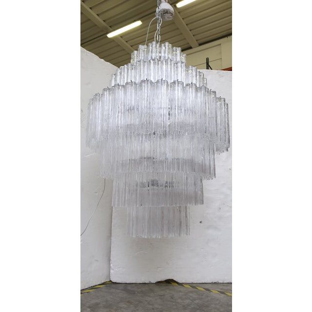 Murano Glass Sputnik Chandelier Clear Like Mazzega Zuccheri Venini Barovier Style Custom , lot