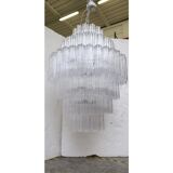 Paire de lustres contemporains en verre de Murano