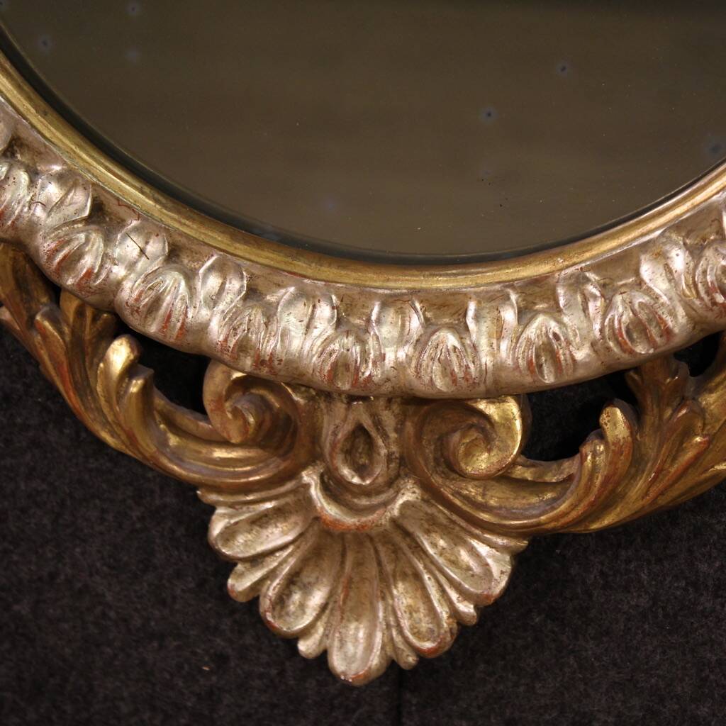 20th century Italian Louis XV style gilded mirror