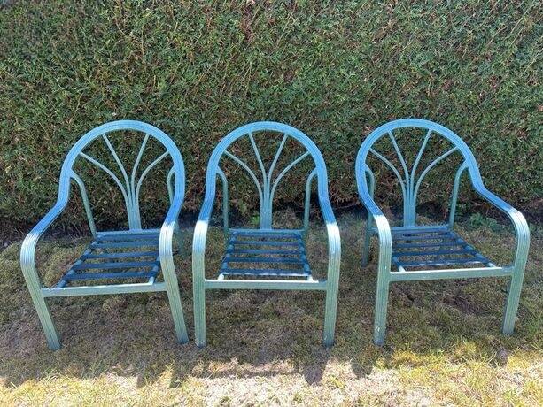 Lot of 3 vintage garden chairs/armchairs
