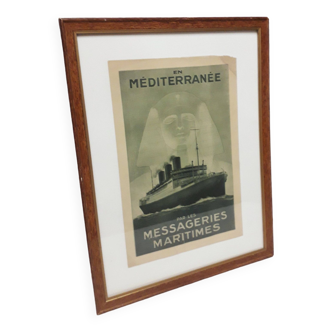 Affiche publicitaire pour les croisières Méditerranée 1930