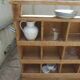Vintage pitch pine furniture, 30 lockers, 1 niche.