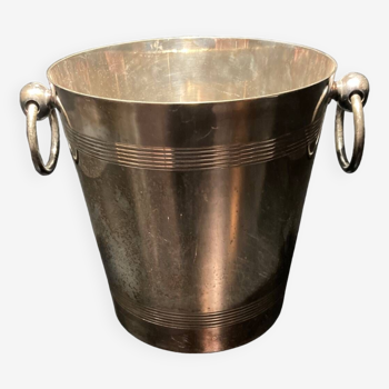 Silver metal champagne bucket