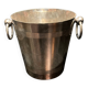 Silver metal champagne bucket