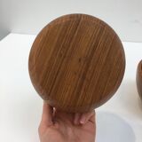 Series of two Danish teak pocket trays