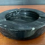 Vintage black marble ashtray and catchall.