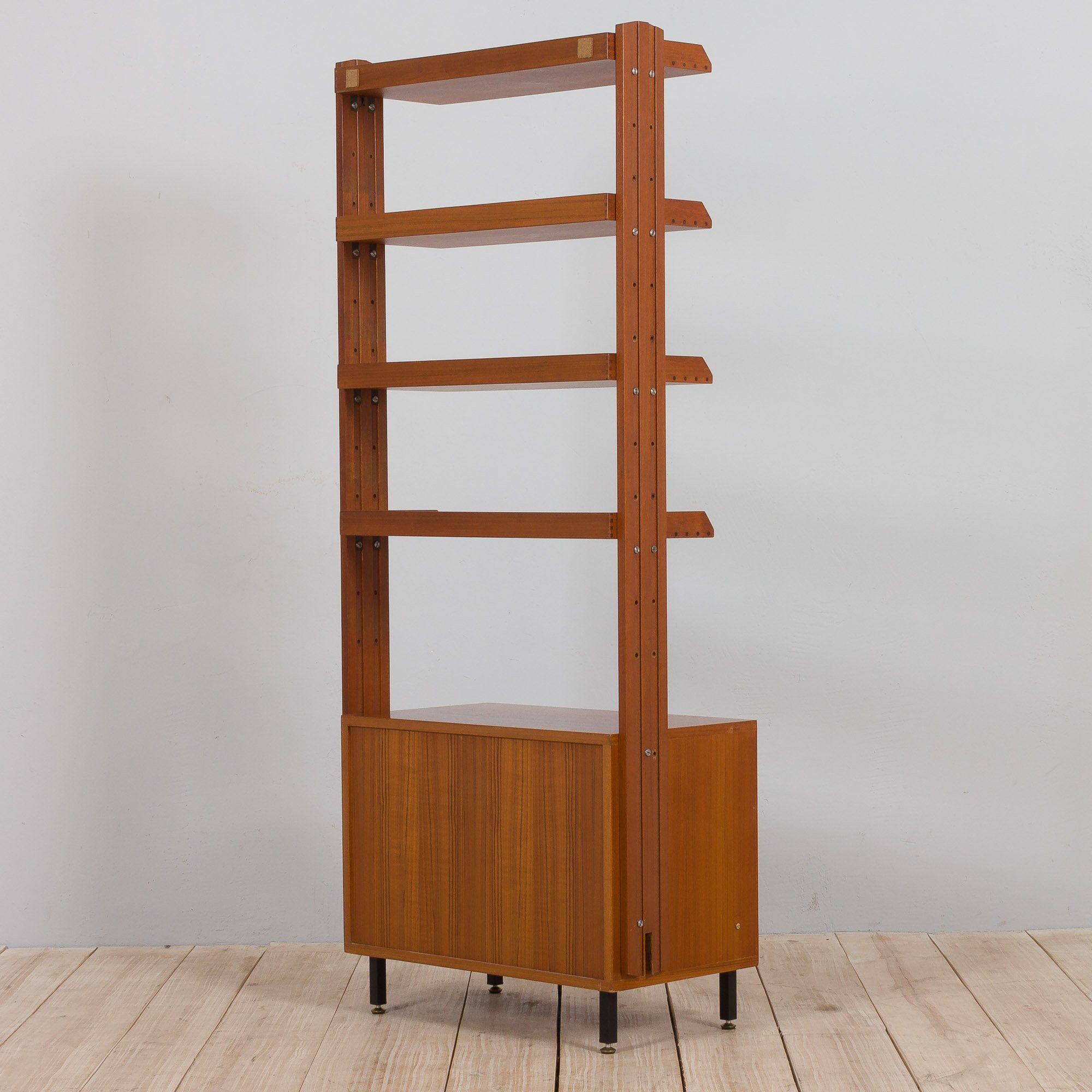 Italian teak free standing wall unit 1970s