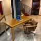 Flat desk from a French institution stamped Philippe Hurel
