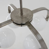Bauhaus nickel-plated chandelier, 1930s