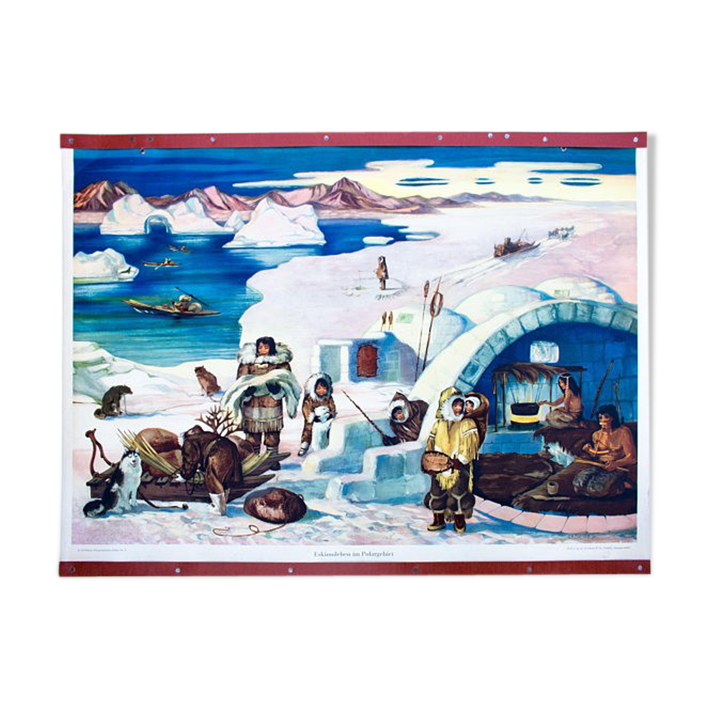 Affiche Inuit, par Gröning, 1952