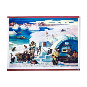 Affiche Inuit, par Gröning, 1952