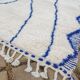 Traditional handwoven pure wool Berber rug size 150/250 cm
