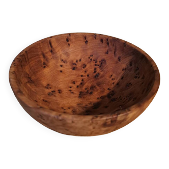 Vintage hand-turned solid wood bowl