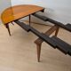 Extendable Biedermeier table in cherry wood, South Germany, 1880
