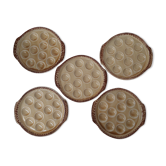 5 snail plates in Gien porcelain