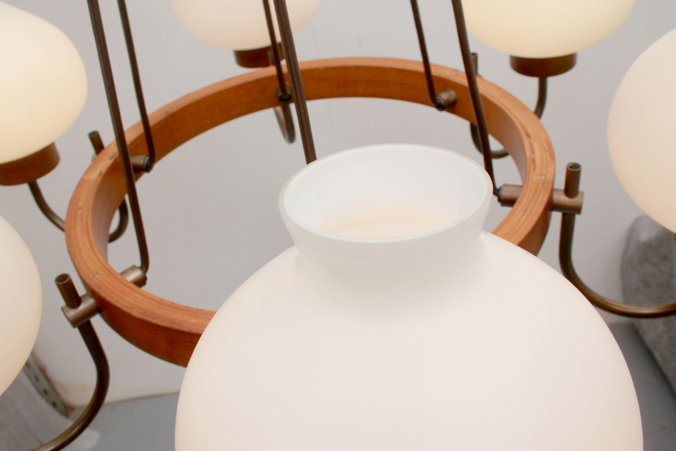 1960s ceiling light in opalglass