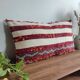 Berber cushion Handira red and white