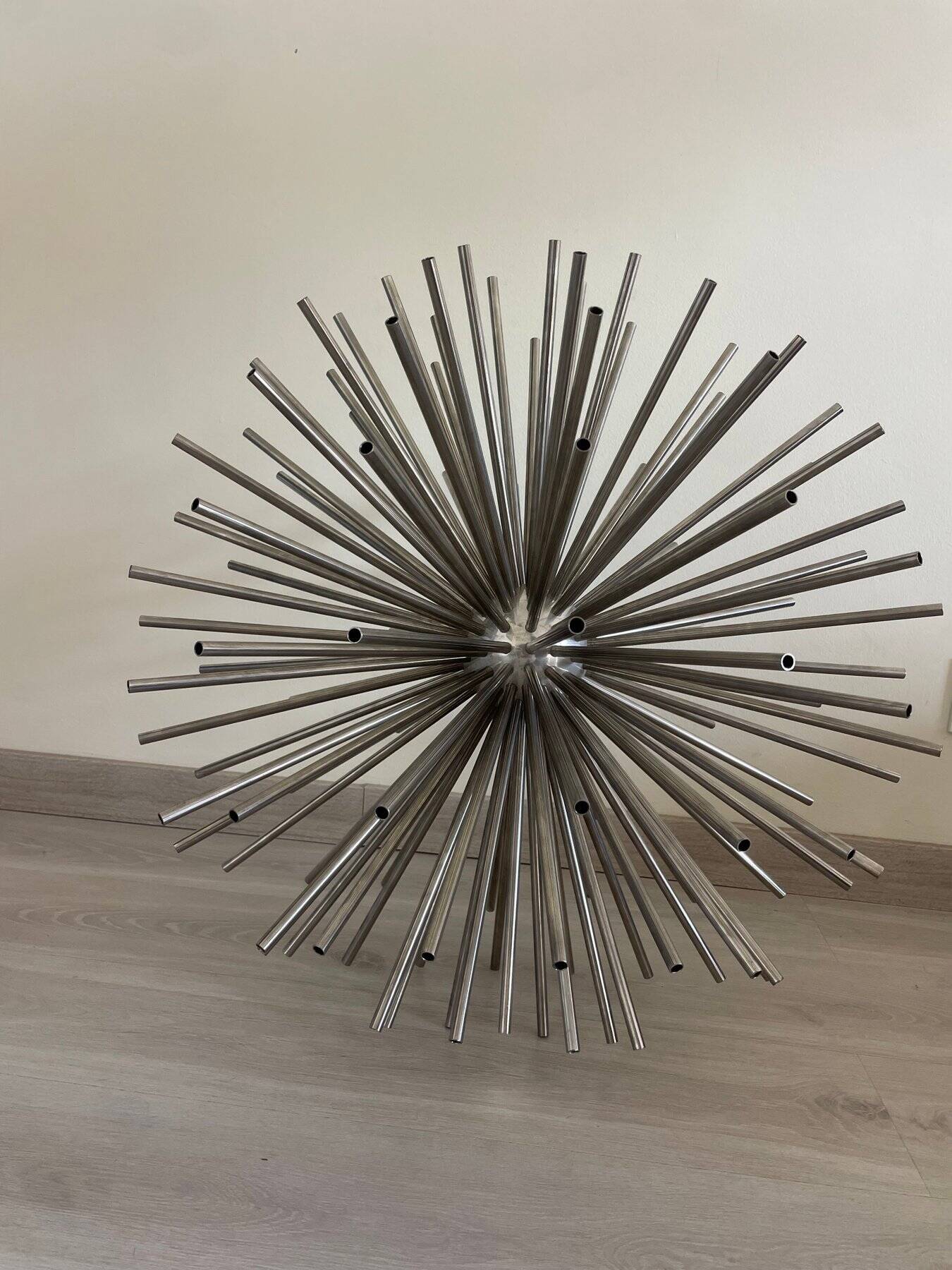 Monumental sculpture Curtis Jere "Asteroid", steel tubes, USA 1970