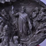 Sculpture / bas relief in patinated stucco - Jesus Prechant.