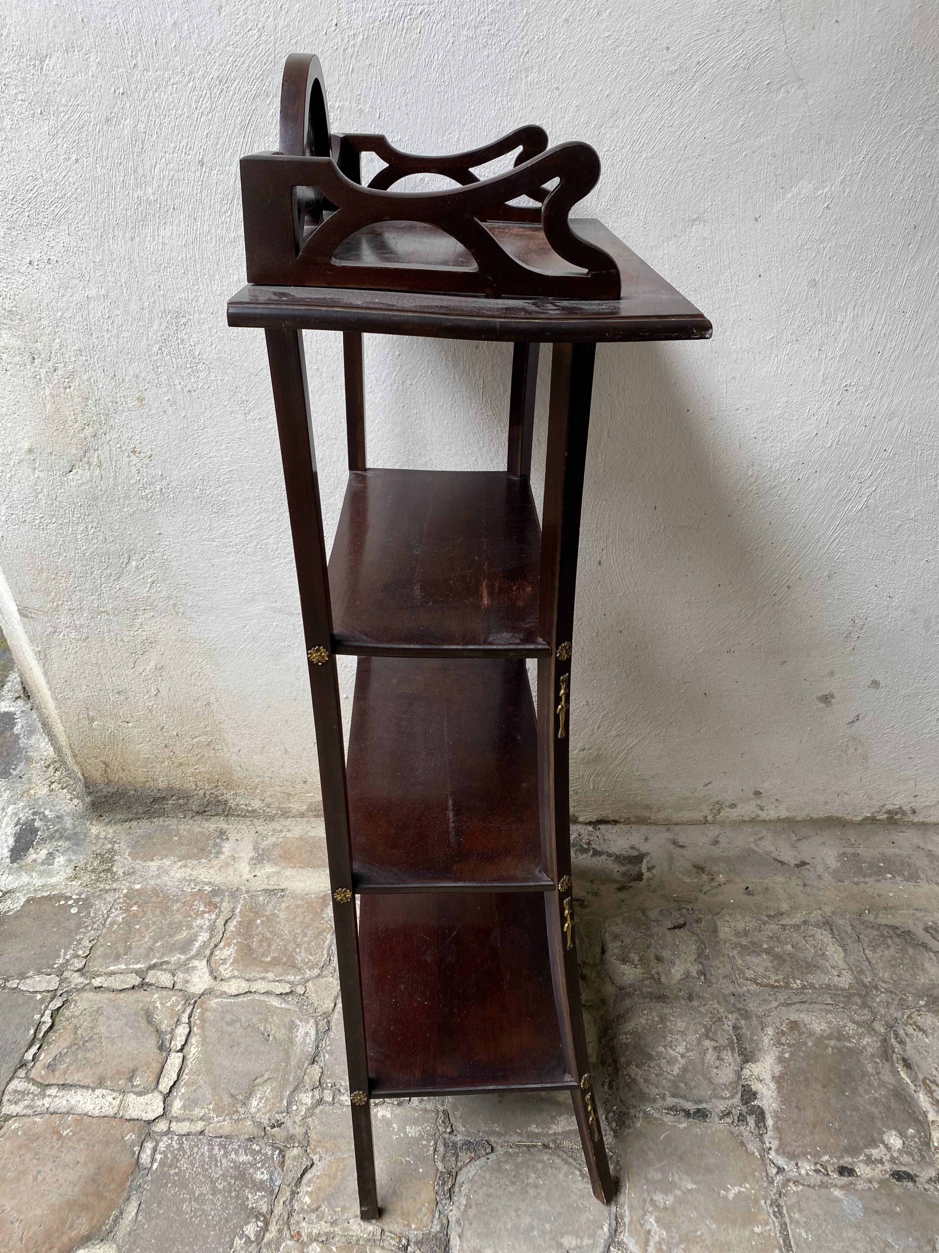 Console art nouveau period in mahogany