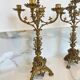 Pair of church candelabra - 19th century - in bronze and brass, 5 lights / c