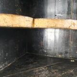 18th century Dutch witwerk cabinet with original key & faux Delft decoration