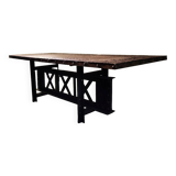 Raw steel dining table
