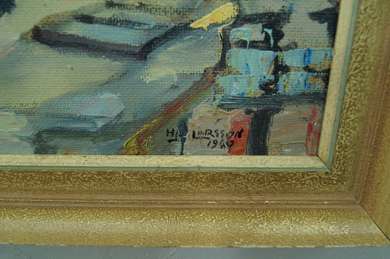 Hjalmar Larsson(1881-1960), Stockholm Cityscape, 1940, Oil Painting