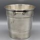 small champagne ice bucket cooler silver metal bottle art deco