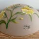 Opaline pendant light hand painted and signed