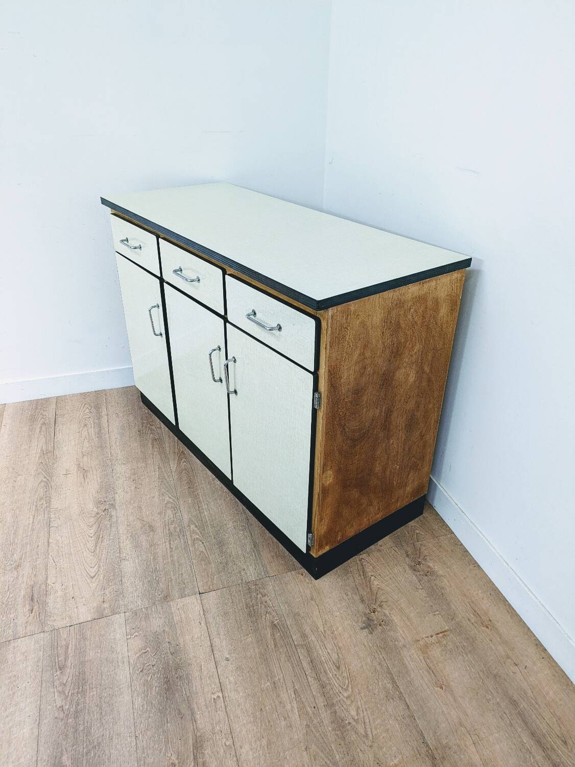 Vintage formica & wood sideboard