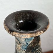 Vase de poterie de studio allemand brutaliste du milieu du siècle par Gerhard Liebenthron, 1975