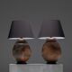 Handcrafted ceramic table lamps, France, 20th century
