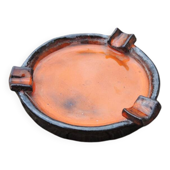 Antique Orange Sandstone Ashtray